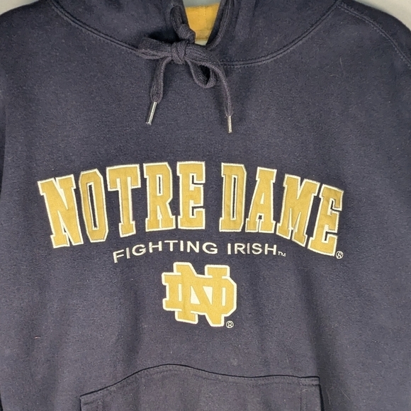 Vintage E5 Notre Dame College Fighting Irish NCAA Hoodie Men's Small - Picture 2 of 4